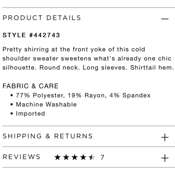 NWT!! Ann Taylor LOFT Shirred Cold Shoulder Top - Picture 4 of 4